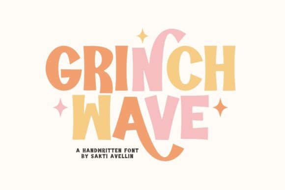 Grinch Wave: A Handwritten Display Font for Crafters and Sellers