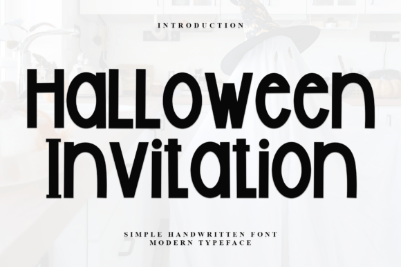 Halloween Invitation Font for Festive Halloween Printables and Crafts