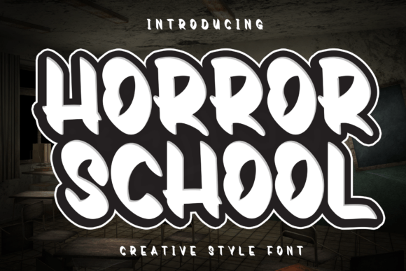 Horror School Typeface Review for Spooky Crafts