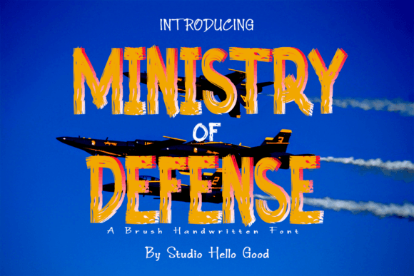 Ministry of Defense Typeface: Bold Brush Font for Strong Brand Identity