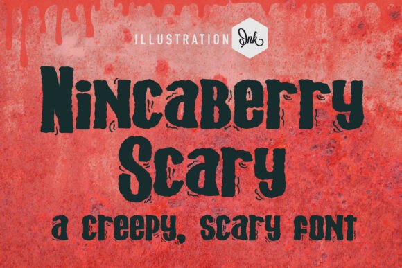 Nincaberry Scary Typeface Review: A Hand-Crafted Display Font for Playful Branding
