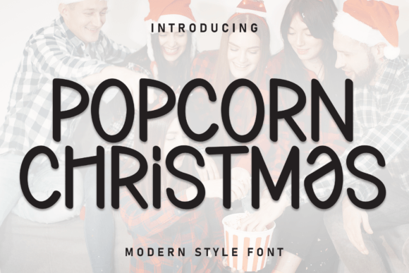 Popcorn Christmas: The Festive Display Font for Holiday Crafts