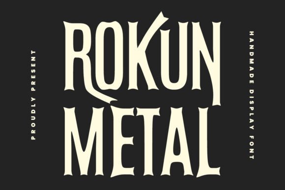 Rokun Metal: Bold Display Font for Modern Craft Projects