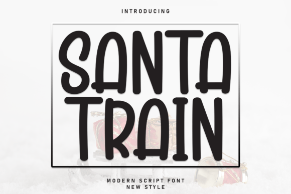 Santa Train Display Font for Festive Editorial Design