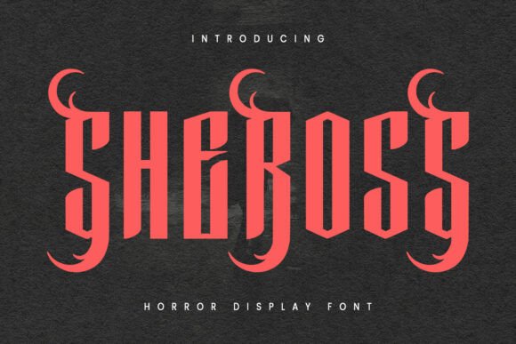 Sheross: A Spooky Display Font for Horror-Themed Editorial Design