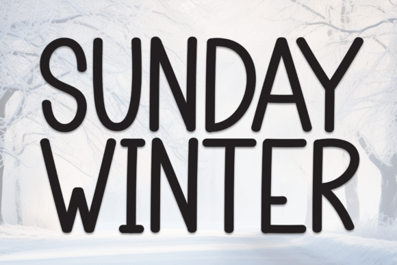 Sunday Winter: A Cozy Handmade Display Font for Festive Editorial Design