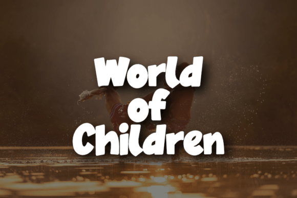 World of Children Typeface for Handmade Apparel and Crafts